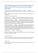 ADV Child Development Lessons 10-18 Questions And Answers With 100&percnt; Correct Answers Latest Update 2024&sol;2025&period;
