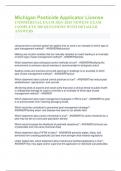 Michigan Pesticide Applicator License COMMERCIAL EXAM 2024&ndash;2025 NEWEST EXAM  COMPLETE 200 QUESTIONS WITH DETAILED  ANSWERS