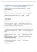 Child Development Questions And Answers With 100&percnt; Correct Answers Latest Update 2024&sol;2025&period;