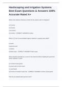 Hardscaping and Irrigation Systems Best Exam Questions & Answers 100&percnt; Accurate Rated A&plus;