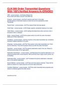 CLN 500 Order Transmittal Questions With 100&percnt;Verified Answers A&plus;GRADED