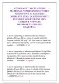 ATI DOSAGE CALCULATIONS MATERNAL NEWBORN PROCTORED ASSESSMENT 3&period;1 EXAM 2024  COMPLETE EXAM QUESTIONS WITH  DETAILED VERIFIEDAND 100&percnt;  CORRECT ANSWERS BRAND NEW ALREADY GRADED A&plus;