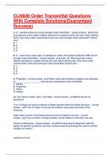 CLN500 Order Transmittal Questions With Complete Solutions&lpar;Guaranteed Success&rpar;