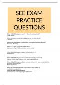 SEE EXAM PRACTICE QUESTIONS