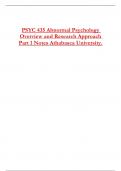 PSYC 435 Abnormal Psychology  Overview and Research Approach  Part 1 Notes Athabasca University&period;