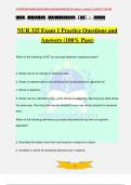NUR 325 Exam 1 Practice Questions and Answers &lpar;100&percnt; Pass&rpar;