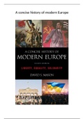 Samenvatting A Concise History of Modern Europe 4e editie
