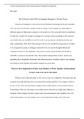 Project Human Resources and Communications Management Assignment&period;doc  BUS-440  The Criteria Used by FEL in Assigning Managers to Project Teams  Selection of managers is seen critical as the fabrication and design of any given product will vary due to the 
