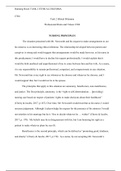 Professional Roles and Values Task 2 C304&period;docx  C304  Task 2 Ethical Dilemma   Professional Roles and Values C304  NURSING PRINCIPLES    The situation presented with Mr&period; Newcomb and his request to make arrangements to see his mistress is an interesting et