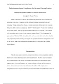 Asthma paper orginal&period;docx  Pathopharmacological Foundations for Advanced Nursing Practice  Pathopharmacological Foundations for Advanced Nursing Practice  Investigative Disease Process  Asthma is described as a chronic inflammatory lung disease that cause