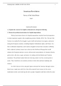 american revolution  1 &period;docx    American Revolution  Survey of the United States  Task 1  American Revolution  A&period; Explain the reasons for English colonization by doing the following&period;   1&period; Discuss the political motivations&nbsp;for English imperialism&period;  Politic