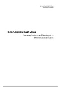 Comprehensive Summary Economy East Asia