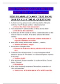HESI PHARMACOLOGY RN TEST BANK 2018 v2 24 questions
