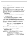 Samenvatting Reader Pedagogiek Social Work jaar 1