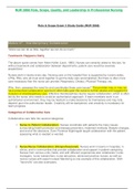 NUR 2868 &sol; NUR2868&colon; Role&comma; Scope&comma; Quality&comma; and Leadership in Professional Nursing Exam 3 Study Guide &lpar;Latest 2021 &sol; 2022&rpar; Rasmussen