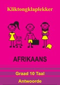 Afrikaans First Additional Language Workbook Grade 10 Answers (memorandum)