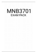 MNB3701 EXAM PACK