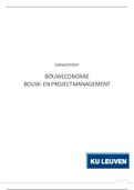 Samenvatting Bouw- en projectmanagement + bouweconomie (deel I) (alle lessen) - MIAG12