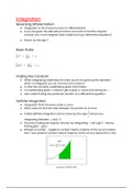 OCR MEI Mathematics: Year 1 (AS) Pure - Integration Cheat Sheet