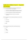 NURS 6551 Midterm Exam 4 - Question and Answers