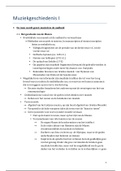 Samenvatting  Muziekgeschiedenis I (A005331)
