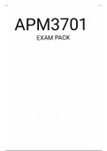 APM3701 EXAM PACK 2021