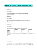 MATH 302 Quiz 2 with Answers Set 1 with All the Answers &lpar;20&sol;20&rpar;&period;