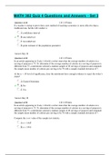 MATH 302 Quiz 4 ALL the Questions and Answers - Set 3(20/20) 100%.