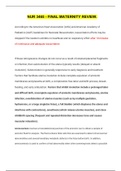 NUR 3465 - Maternity Final Review&period;