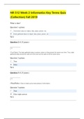 NR 512 Week 2 Informatics Key Terms Quiz &lpar;Collection&rpar; Fall 2019&sol;&lpar;Download To Get An A&rpar;