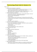 PHARM 180 - Study Guide for Quizzes (1-6).