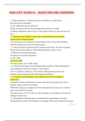 HESI EXIT EXAM VI &ndash; QUESTION AND ANSWERS
