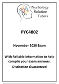 PYC4802 Examination 2020