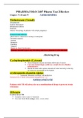 PHARMACOLO 2407 Pharm Test 2 Review Chapter 37, 38 and 39 -Completed A