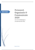 PDL - Personeel, Organisatie & Communicatie 2020/2021 - UITGEBREIDE SAMENVATTING