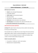 Drugs and Behaviour Psychology - Part 4 Lecture Notes