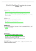 POLI 330N Final Exam 3- Question with Answers &lpar;Graded A&plus;&rpar;