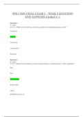  POLI 330N FINAL EXAM 2 &ndash; WEEK 8 QUESTION AND ANSWERS &lpar;Graded A&plus;&rpar;&period;