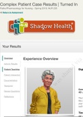 Complex Patient Case Completed Shadow Health