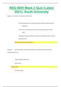 NSG 6005 Week 2 Quiz&lowbar; NSG 6005 Week 2 &lpar;Latest 2021&rpar;&colon; South University
