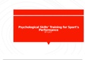 Unit 17 Assignment 3 Be able to plan a psychological skills training programme to enhance sports performance - DISTINCTION