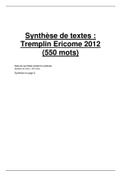 Synthèse de texte : Tremplin 2012, La solitude