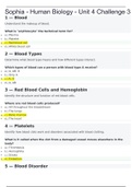 Sophia - Human Biology - Unit 4 Challenge 3 &lpar;LATEST SOLUTION&rpar;