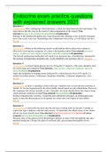 Endocrine exam practice questions with explained answers 2021  
