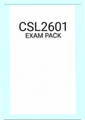 CSL2601 EXAM PACK 2021