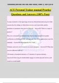 ACE Personal Trainer manual Practice Questions and Answers &lpar;100&percnt; Pass&rpar;