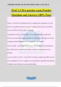 ISACA CISA practice exam Practice Questions and Answers &lpar;100&percnt; Pass&rpar;