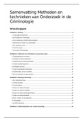 SAMENVATTING HELE BOEK (7de druk) "Methoden en technieken van onderzoek in de criminologie", voor het vak "Methoden en technieken van onderzoek in de criminologie"