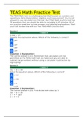 TEAS Math Practice Test &vert; LATEST ANSWERS