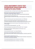 NJ LEAD INSPECTOR&sol;RISK ASSESSOR FINAL QUESTIONS WITH COMPLETE SOLUTIONS